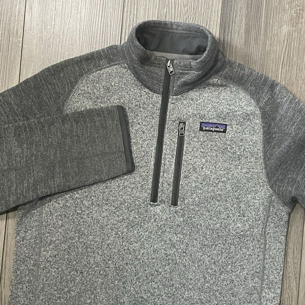 Patagonia Better Sweater Men's S Gray Quarter 1/4 Zip Pullover Outdoor Fleece